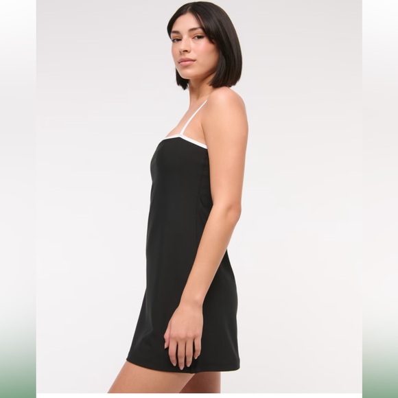 NWT Abercrombie & Fitch Mini Dress Skort Athletic Black White Size XXS Size 0 - Picture 3 of 16